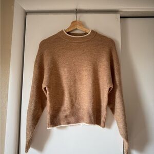 H&M Women's Tan Crew Neck Sweater